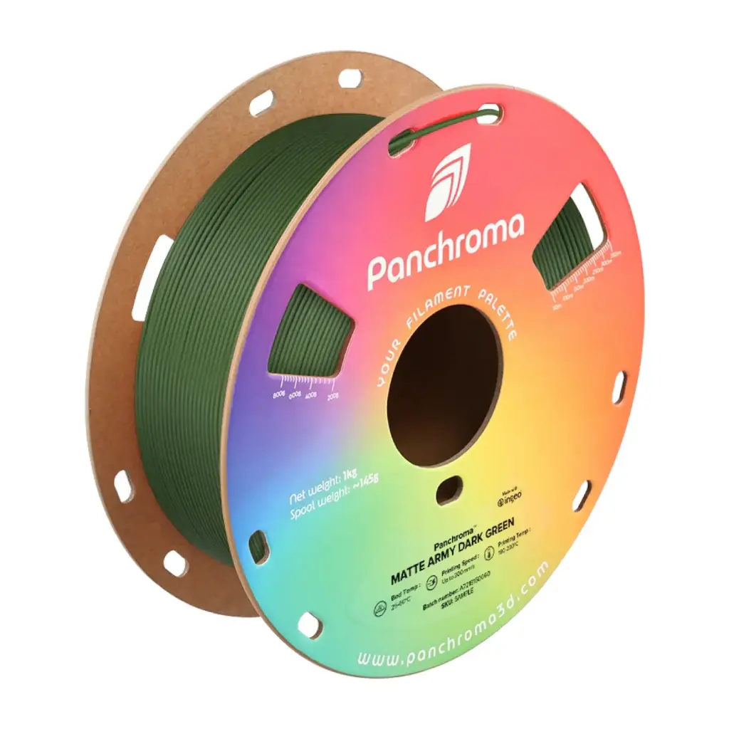 Panchroma™ PLA Mate Ejército - Filamento para impresión 3D - 1,75 mm (1 kg) - Verde oscuro militar