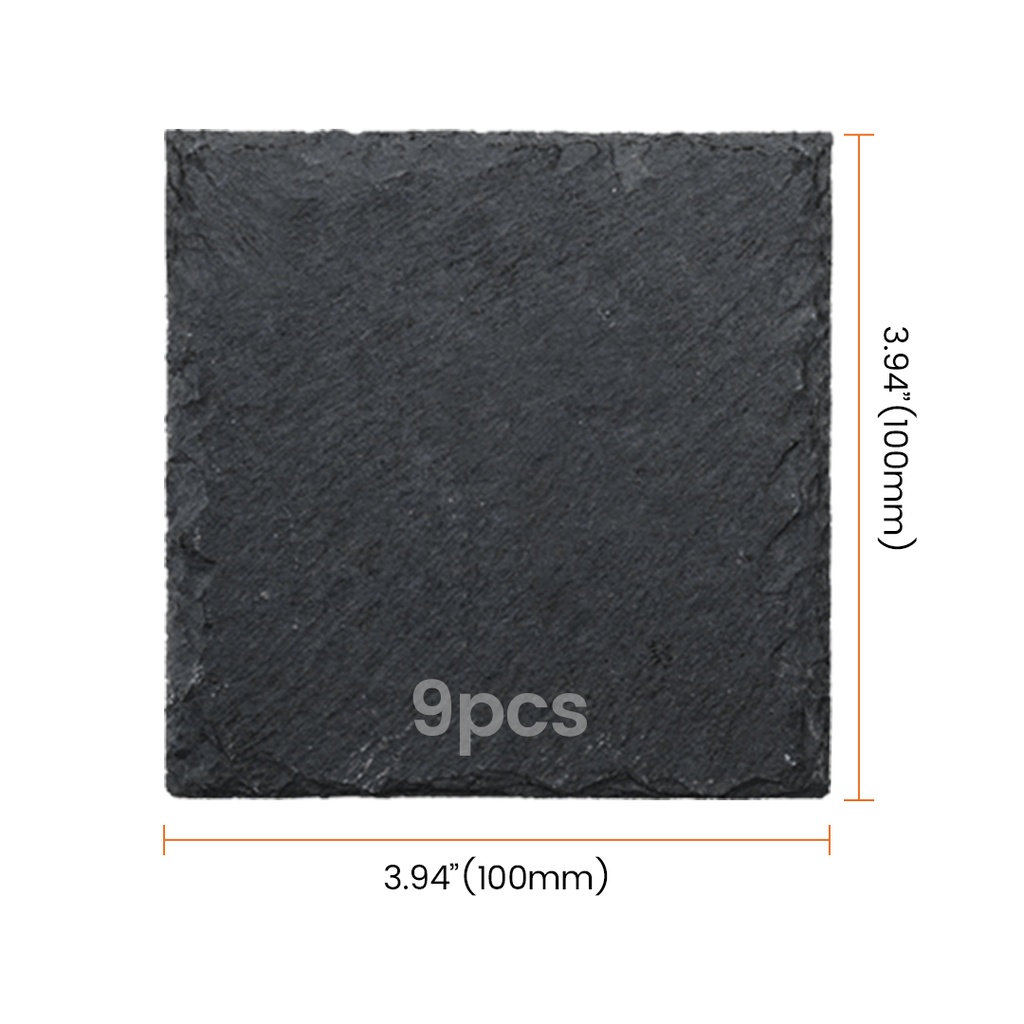 AlgoLaser Square Slate Coaster (9 pcs)
