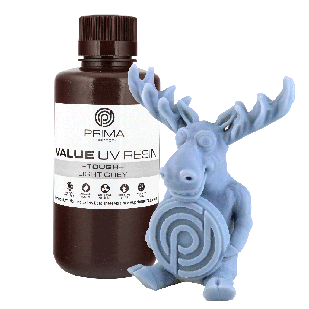 PrimaCreator Value Tough UV Resin (ABS Like) - 500 g - Light Grey