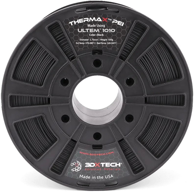 3DXTech ThermaX™ PEI 1010 - Filamento para impresión 3D - 1,75mm (500g) – Negro