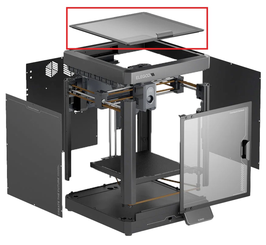 Elegoo Centauri Carbon Upper Glass Cover Assembly