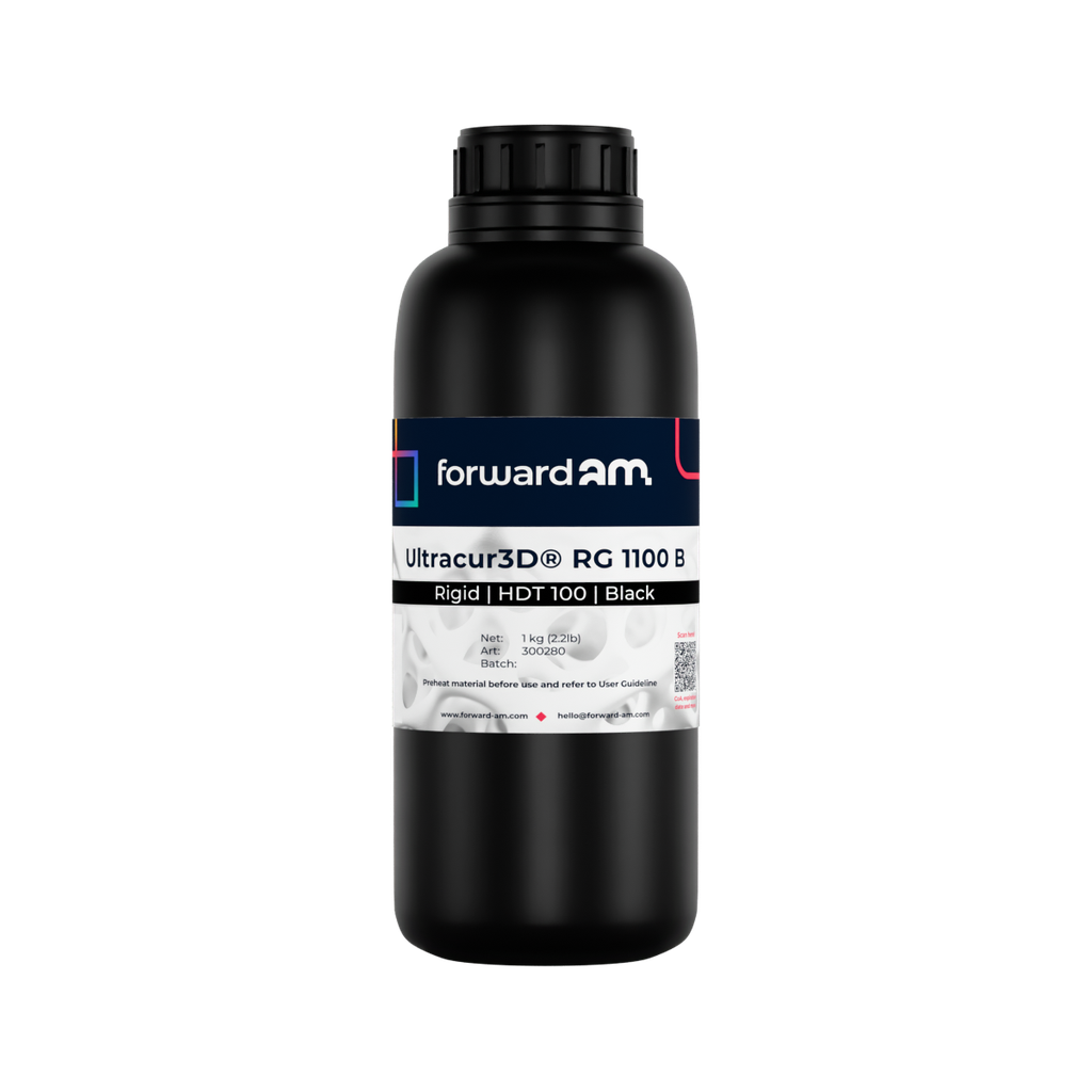 Resina UV rígida Ultracur3D de BASF RG 1100 - 1 kg - Negro