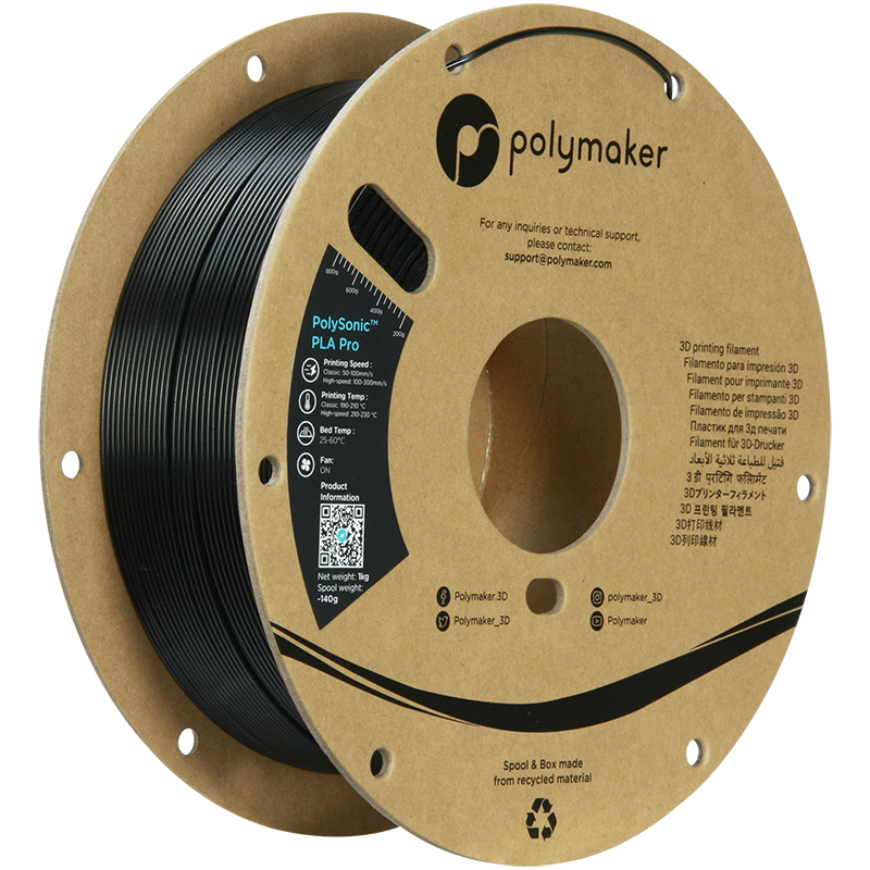 Polymaker PolySonic High Speed PLA PRO | Filamento para impresión 3D | 1,75 mm (1 kg) | Azul
