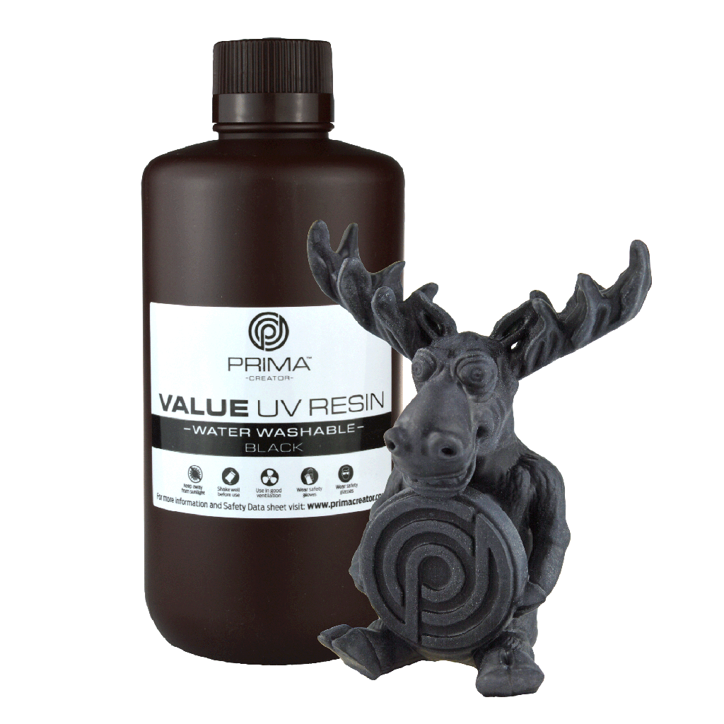 PrimaCreator Value Water Washable UV Resin - 1 kg - Black
