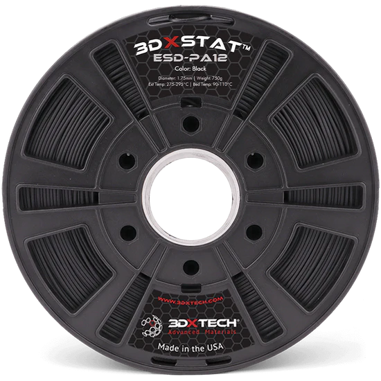 3DXTech STAT™ ESD-PA12 - 3D printing filament - 1.75mm (750g) – Black