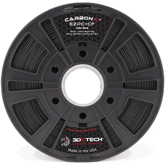 3DXTech CarbonX™ ezPC+CF - 3D printing filament - 1.75mm (750g) – Black