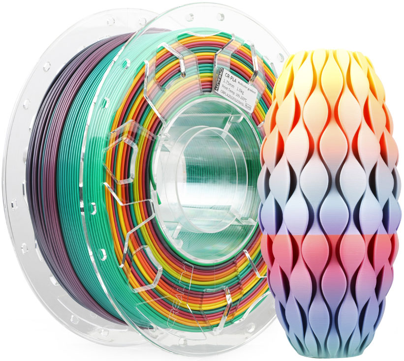 Creality CR-PLA | Filamento para impresión 3D | 1,75 mm (1 kg) | Arcoíris