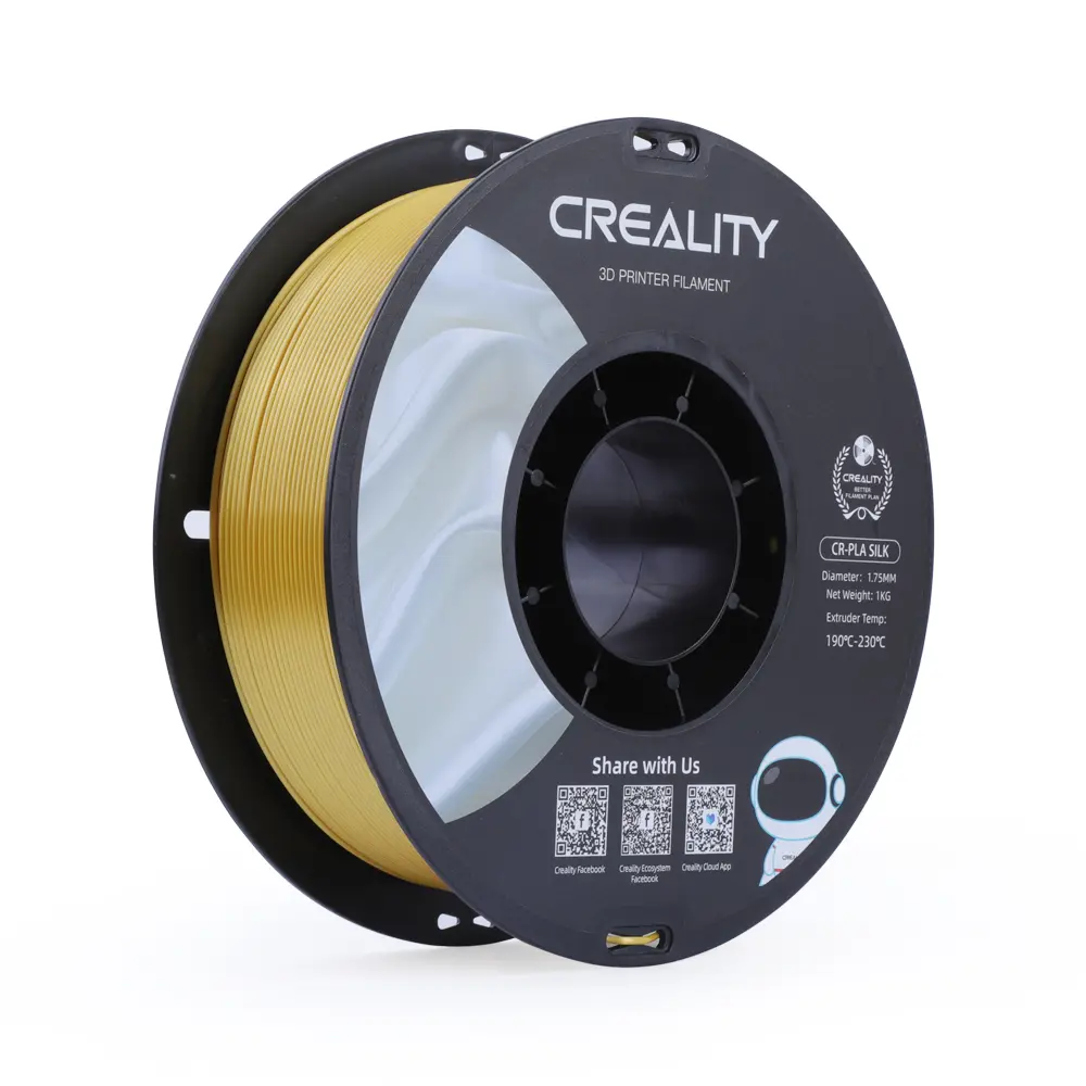 Creality CR-PLA Silk | Filamento para impresión 3D | 1,75 mm (1 kg) | Dorado