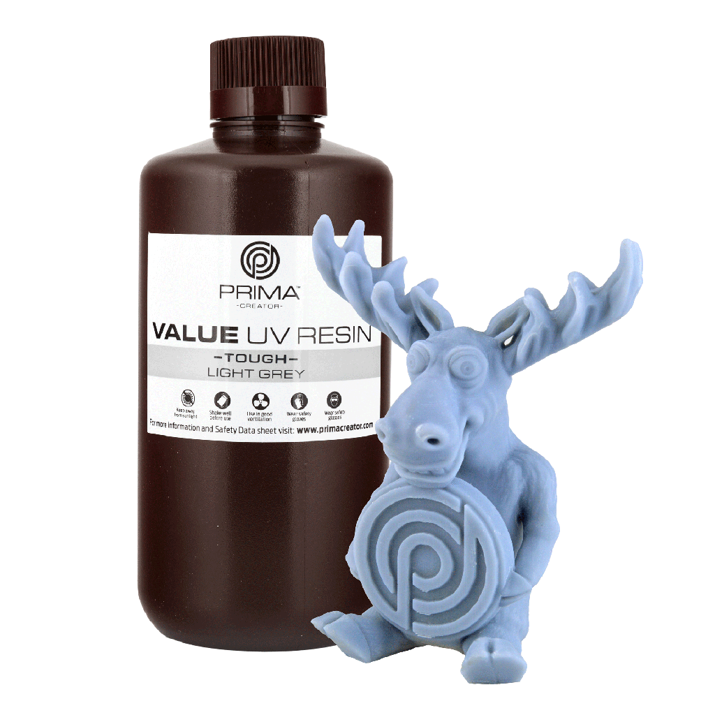 PrimaCreator Value Tough UV Resin (ABS Like) - 1 kg - Light Grey