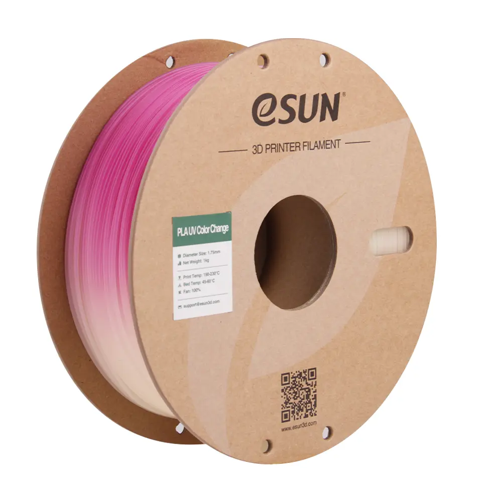 eSUN PLA UV Color Change - 3D printing filament – 1.75mm (1Kg) – Pink Fuchsia