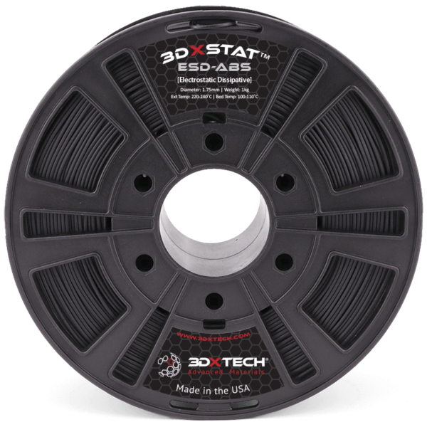 3DXTech STAT™ ESD-ABS - Filamento para impresión 3D - 1,75mm (750g) - Negro