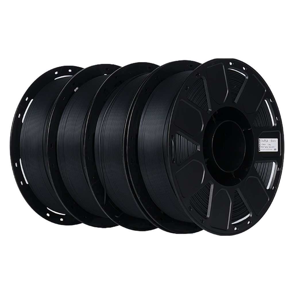 Pack económico de PLA de Creality Ender - 4 bobinas | Filamento para impresión 3D | 1,75 mm (4 kg) | Negro