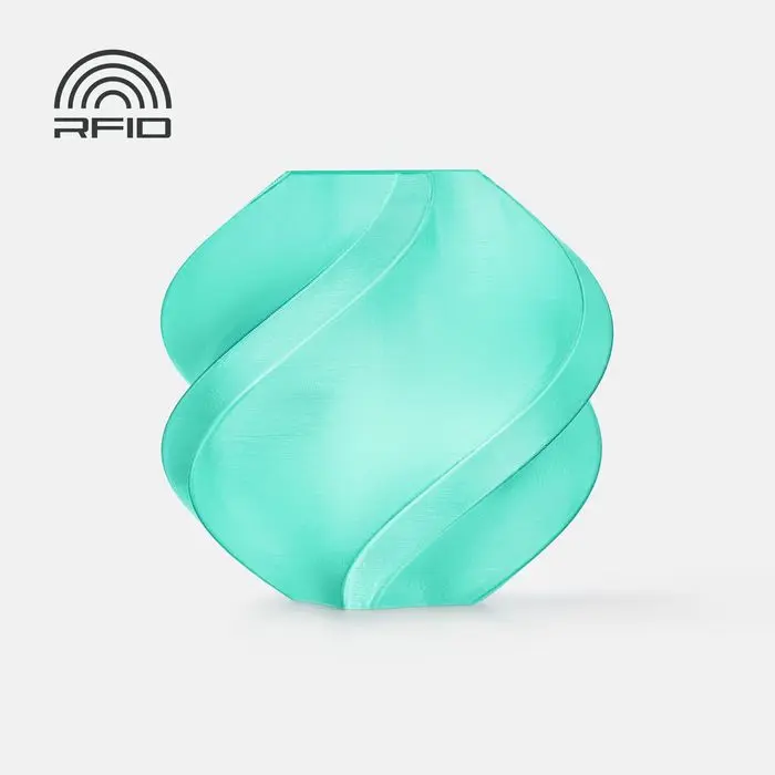 Bambu Lab PETG Translucent - Filamento para impresión 3D - 1,75mm (1Kg) – Verde azulado translúcido
