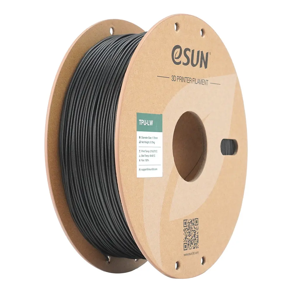 eSUN TPU-LW - Filamento para impresión 3D – 1,75mm (750g) – Negro
