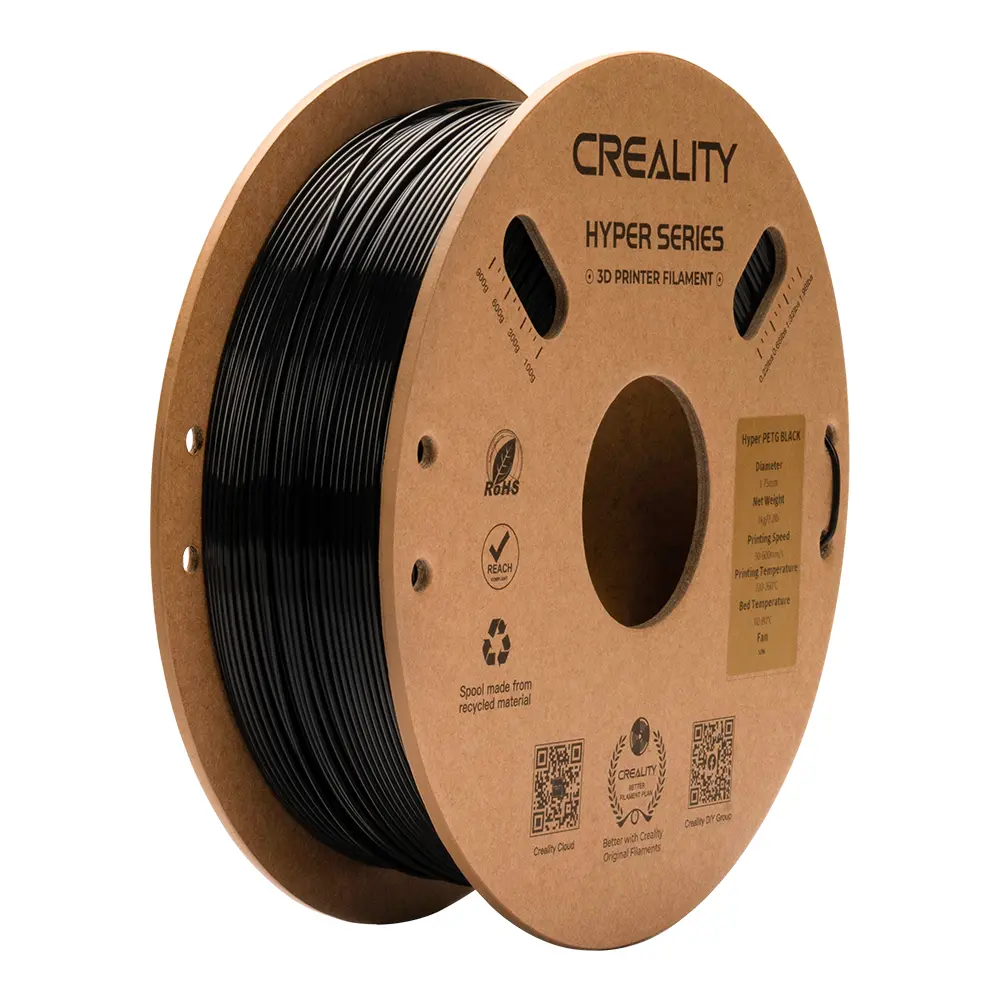 Creality Hyper PETG - Filamento para impresión 3D - 1,75mm (1Kg) – Negro