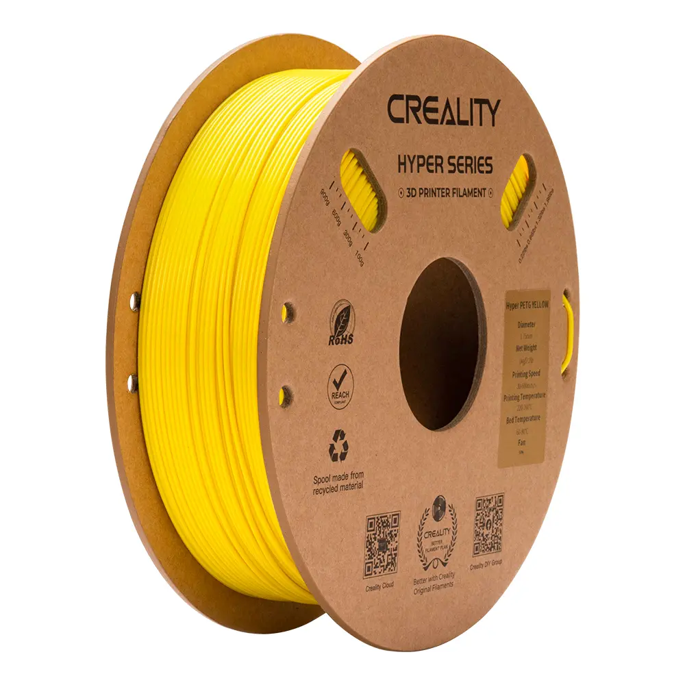 Creality Hyper PETG - Filamento para impresión 3D - 1,75mm (1Kg) – Amarillo