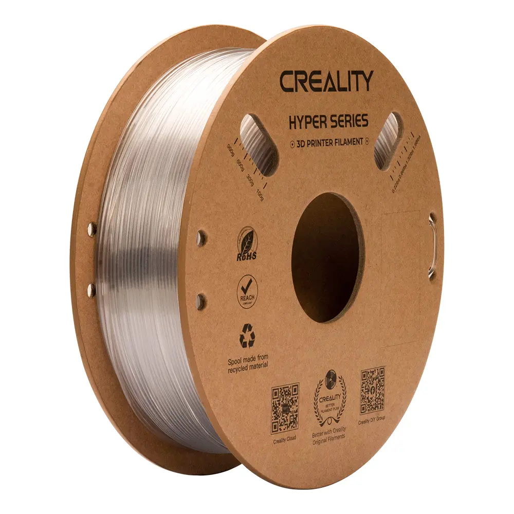 Creality Hyper PETG - Filamento para impresión 3D - 1,75mm (1Kg) – Transparente