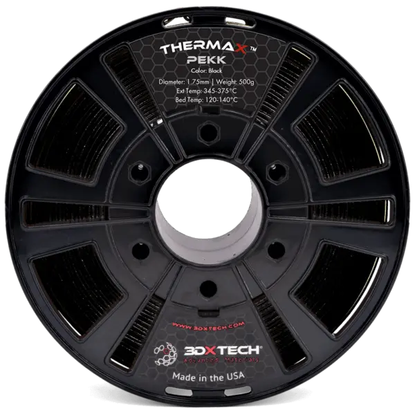 3DXTech ThermaX™ PEKK - 3D printing filament - 1.75mm (500g) – Black