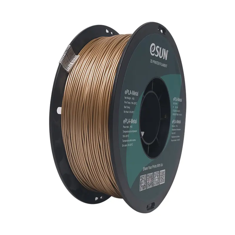 eSun PLA -Metal - 3D printing filament – 1.75mm (1Kg) – Latón antiguo