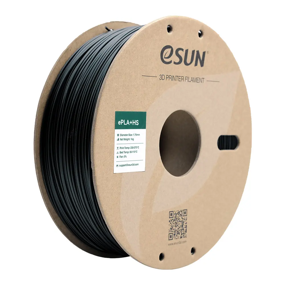 eSun PLA+ High Speed - Filamento para impresión 3D – 1,75mm (1Kg) – Negro