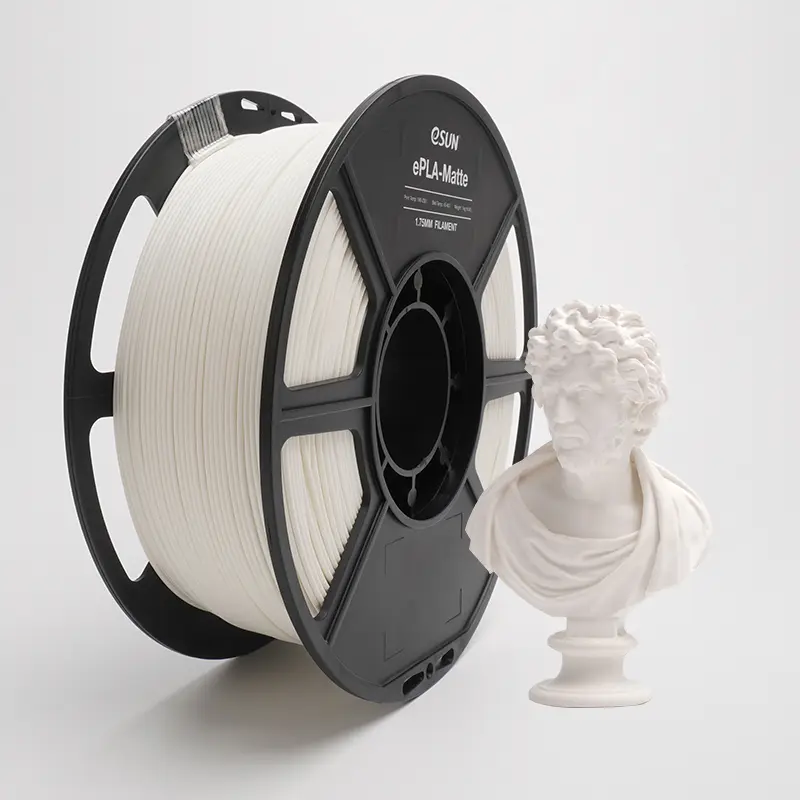 eSun ePLA-Matte - Filamento para impresión 3D - 1,75 mm (1Kg) - Blanco lechoso
