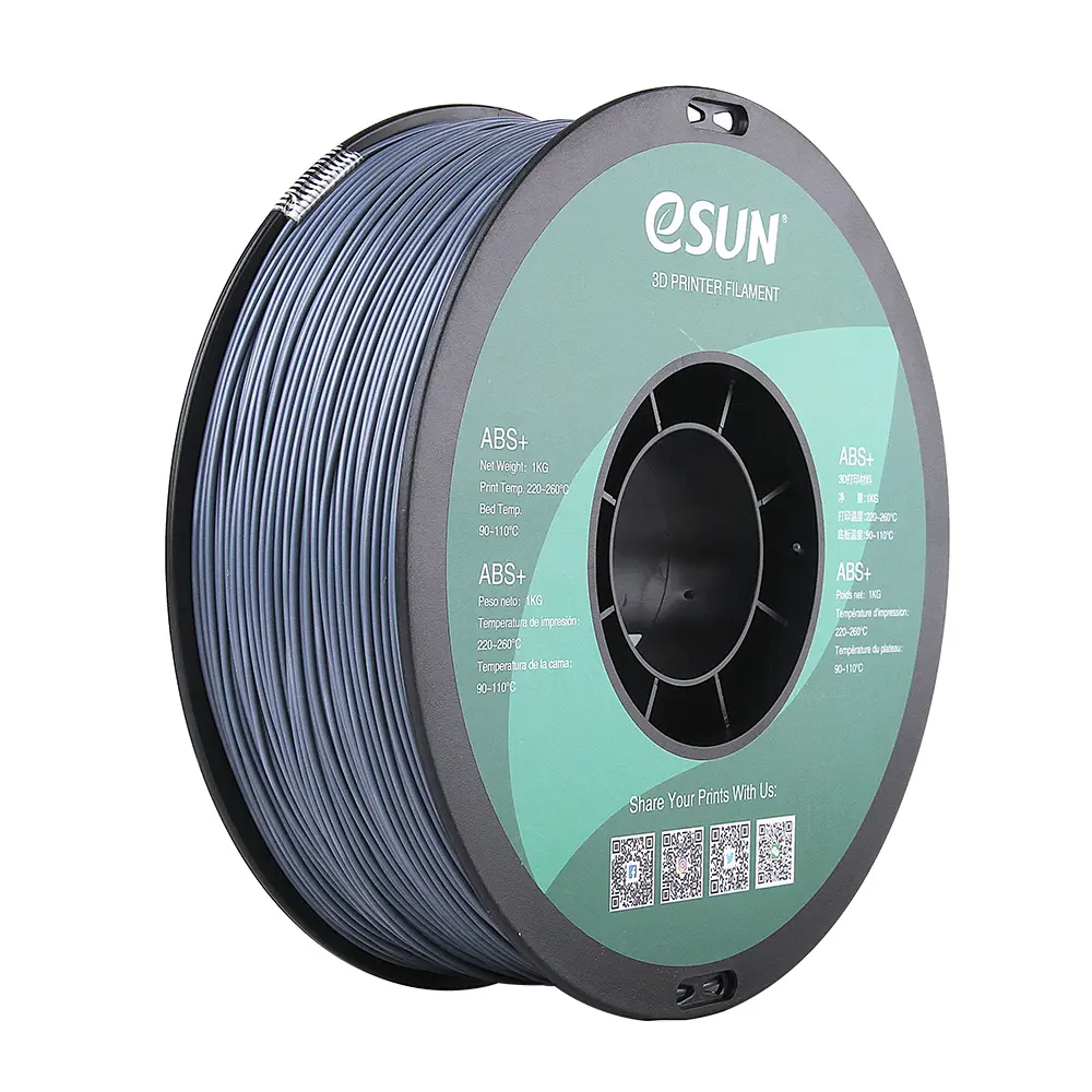 eSun ABS + - 3D printing filament - 1.75 mm (1Kg) - Grey