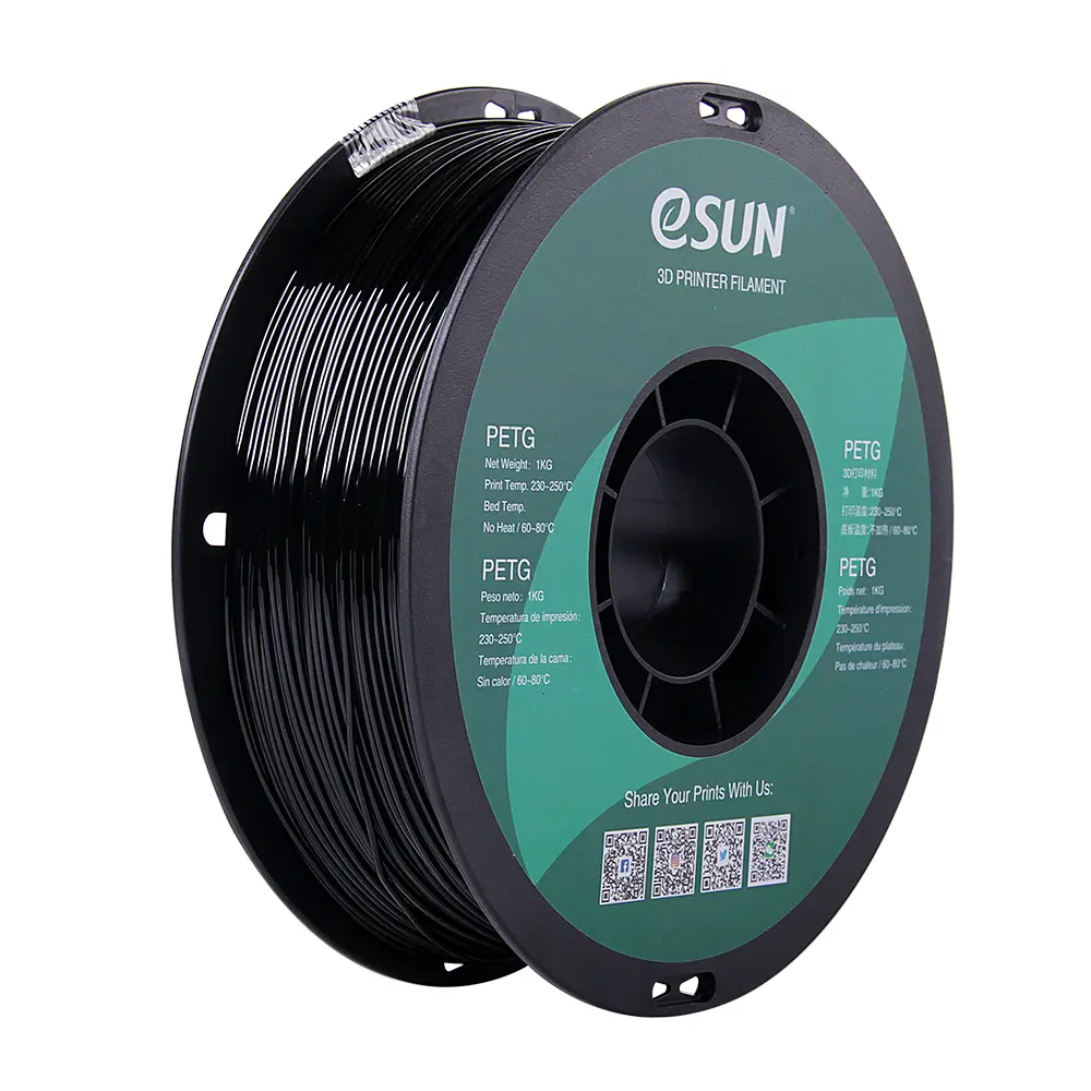 eSun PETG  - Filamento para impresión 3D - 1,75 mm (1Kg) - Negro