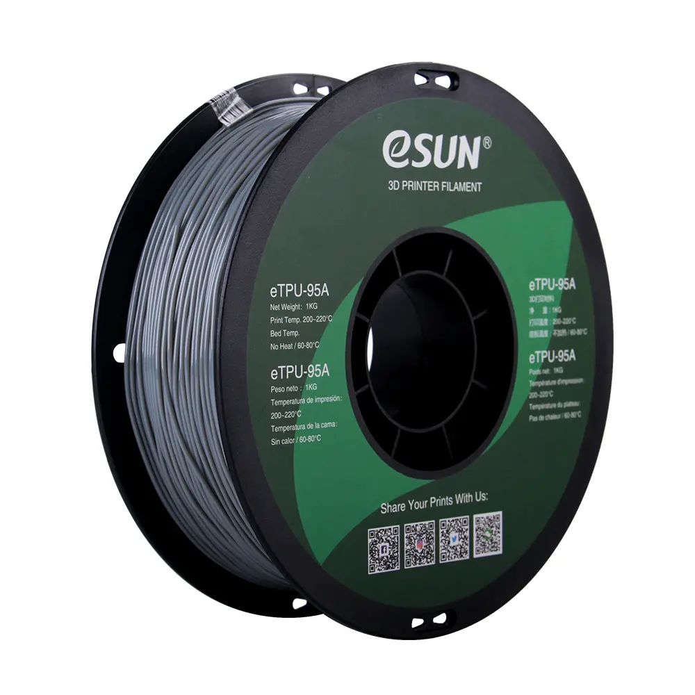 eSun eTPU-95A - 3D Printing Filament - 1.75 mm (1 kg) - Gray