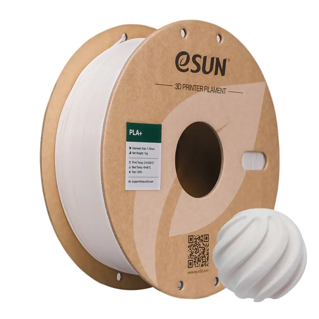 eSun PLA+ - Filamento para impresión 3D – 1,75mm (1Kg) – Blanco