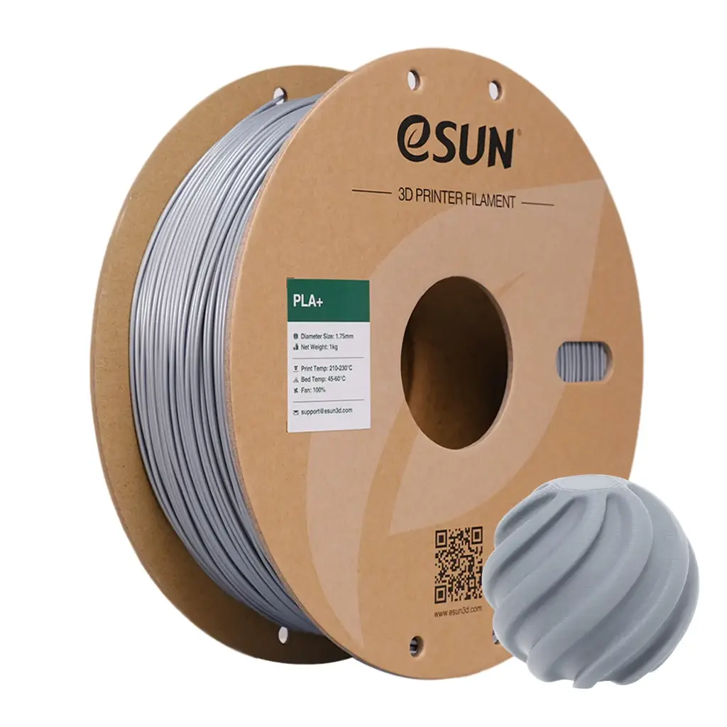 eSun PLA+ - Filamento para impresión 3D – 1,75mm (1Kg) – Plata