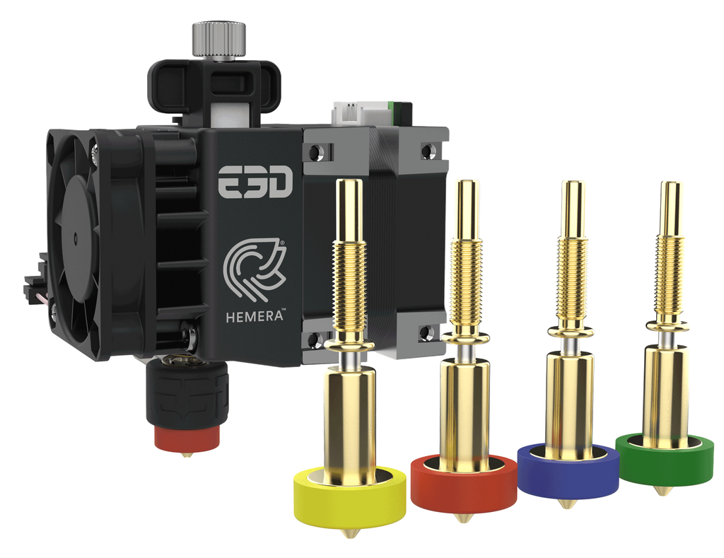 E3D RapidChange Revo™ Hemera XS - Kit de boquillas totalmente cargadas de 1,75 mm y 24 V.