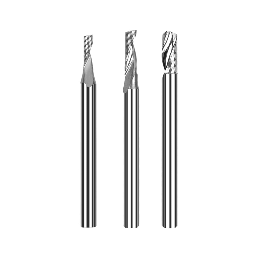 TwoTrees HRC55 3.175mm Carbide End Mill Cutter for CNC- 3pcs