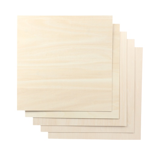 [33046] Snapmaker Basswood Sheet-A250 / 200x200x1,5mm / 5-pack