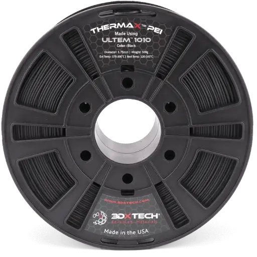 [PEI02UN200500BK01] 3DXTech ThermaX™ PEI 1010 - 3D printing filament - 1.75mm (500g) – Black