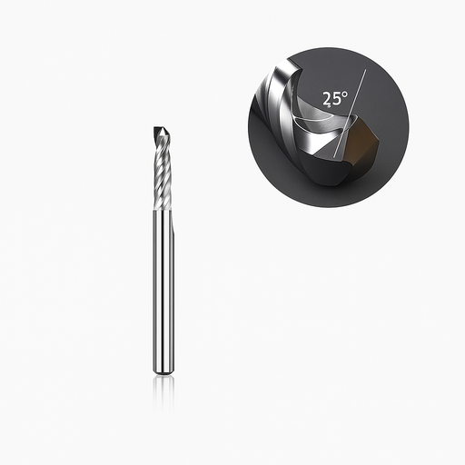 [C1-BIT-O-FLUTE-M-3.175-12] Makera - Spiral 'O' Single Flute Bit for Metal - 1/8″ Shank
