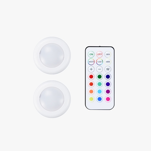 [B-KC007] Bambu Lab Remote Controlled 16-color RGBW Puck Lights (2pcs)