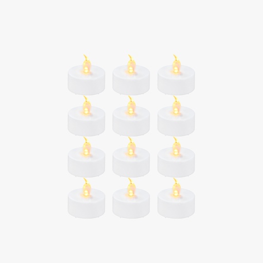 [B-KC008] Juego de velas LED tipo «flame» de Bambu Lab, color amarillo cálido (12 unidades)