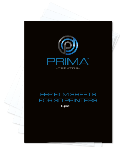 [PC-FEP-140-200-5P] PrimaCreator FEP Film Sheets for 3D Printers - 140 x 200 mm - 5-pack