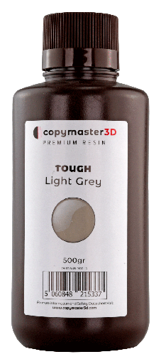 [CM-RT-B405-0500-LG] Copymaster3D Tough UV ABS Like Resin - 500 g - Light Grey