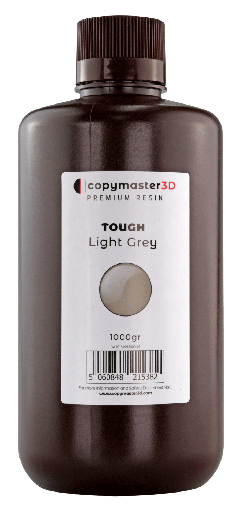 [CM-RT-B405-1000-LG] Copymaster3D Tough UV ABS Like  Resin - 1 kg - Light Grey