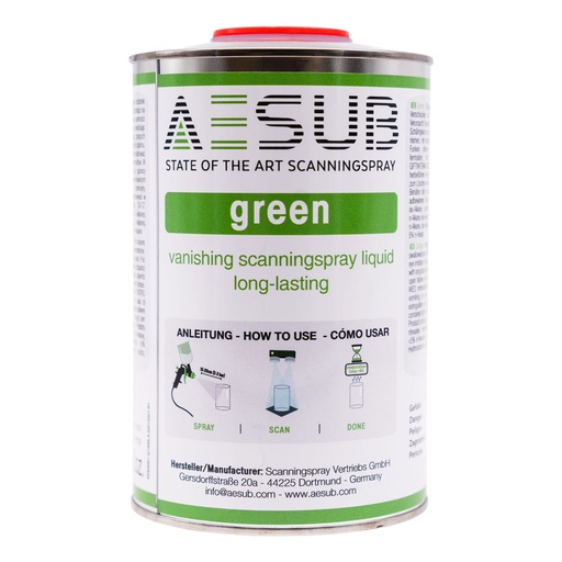 [AESG001] AESUB Green - Spray Gun Solution Scanning Spray - 1000 ml
