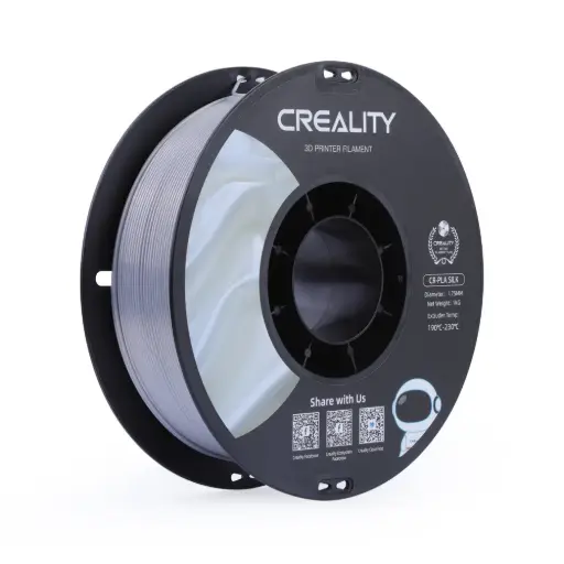 [3301120007] Creality CR-PLA Silk | Filamento para impresión 3D | 1,75 mm (1 kg) | Plata