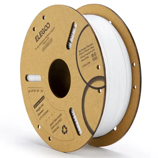 [50.203.0039] ELEGOO PLA - Filamento para impresión 3D – 1,75mm (1Kg) - Blanco