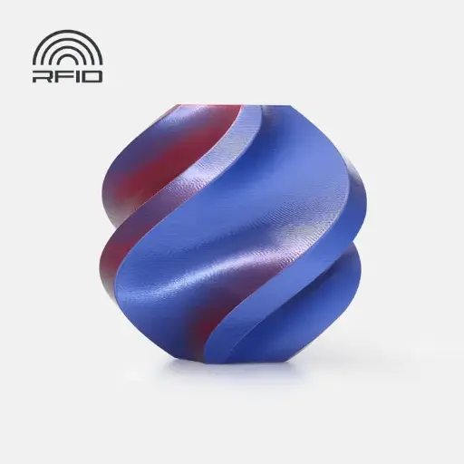 [A05-T2-1.75-1000-SPL] Bambu Lab PLA Silk Multi-Colour – 3D printing filament – 1.75 mm (1 kg) – Midnight Blaze (Blue-Red)