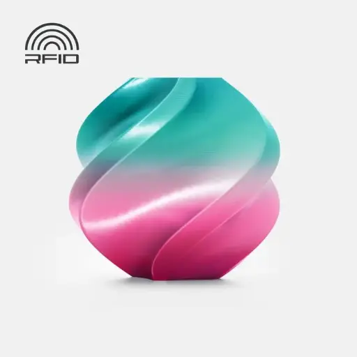 [A05-M1-1.75-1000-SPL] Bambu Lab PLA Silk Multi-Colour - 3D printing filament – 1.75 mm (1 kg) - South Beach (Pink-green)