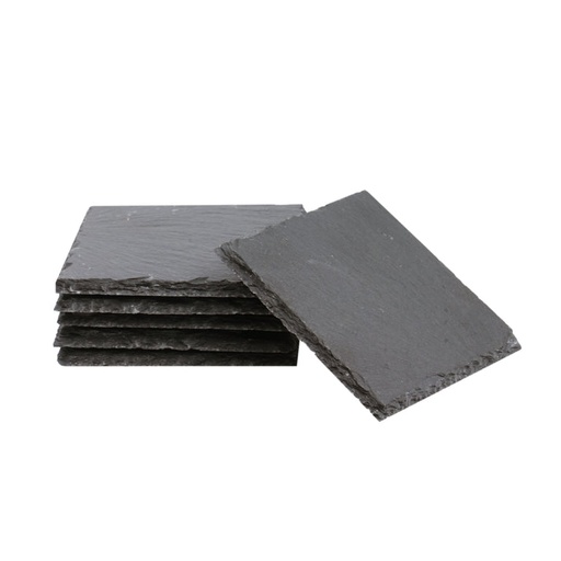 [B-HC.0000013] LaserPecker Stone Slate Coasters Square Black(6 pcs)