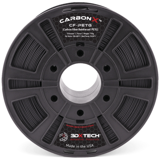 [PTG03CF100750BK00] 3DXTech CarbonX™ PETG+CF - 3D printing filament - 1.75mm (750g) – Black