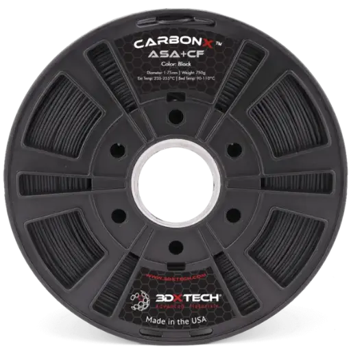 [ASA03CF200750BK00] 3DXTech CarbonX™ ASA+CF - 3D printing filament - 1.75mm (750g) - Black