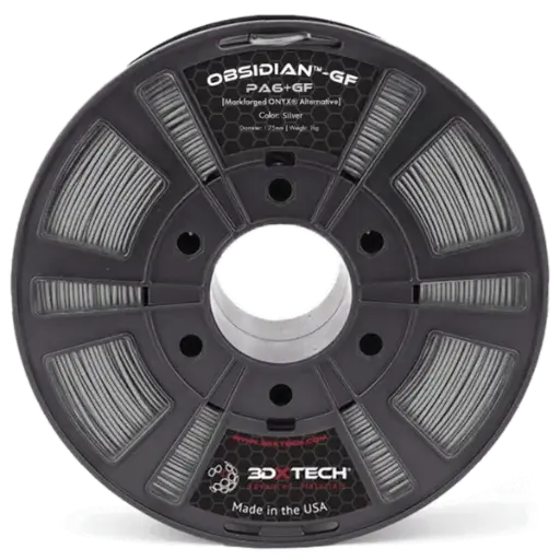 [NYL10GF101000SV01] 3DXTech Obsidian-GF™ PA6+GF - Filamento para impresión 3D - 1,75mm (1Kg) – Gris