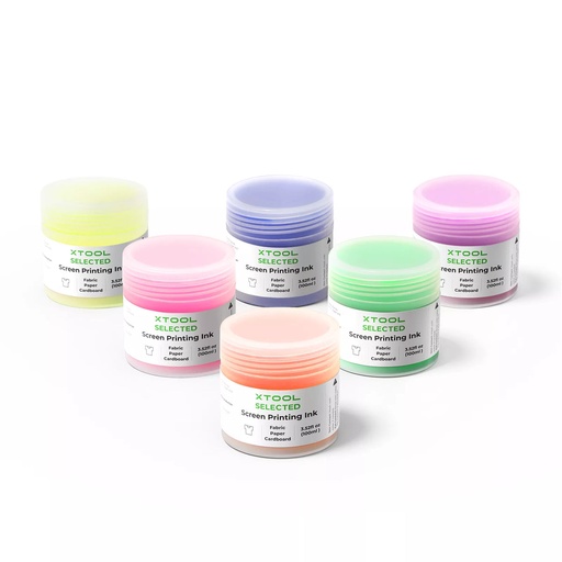 [P5020362] xTool Juego de Tinta Fluorescente para Serigrafía - 6 Colores